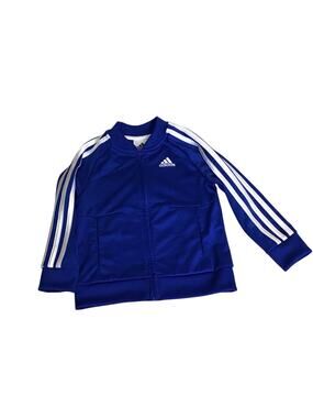 Adidas 3 Stripe Track Jacket Blue/White Toddler Size 4t Kids activewear Playwear